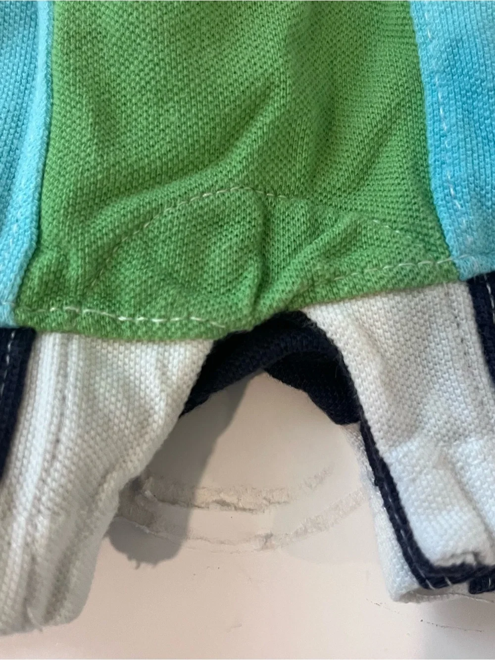 GAP Baby Patchwork Polo Romper 12-18m pique baby boy summer
